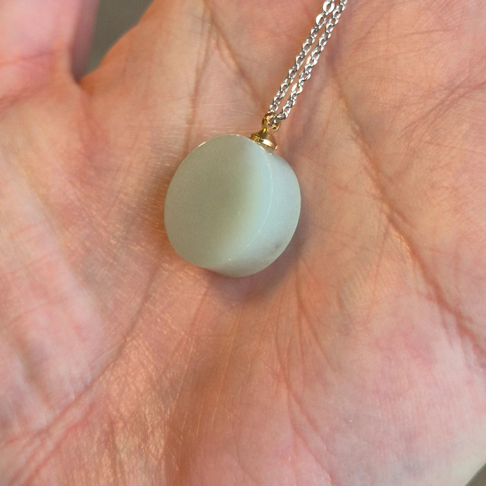 Pingente de jade nefrita natural não tratado com corrente – photo 4